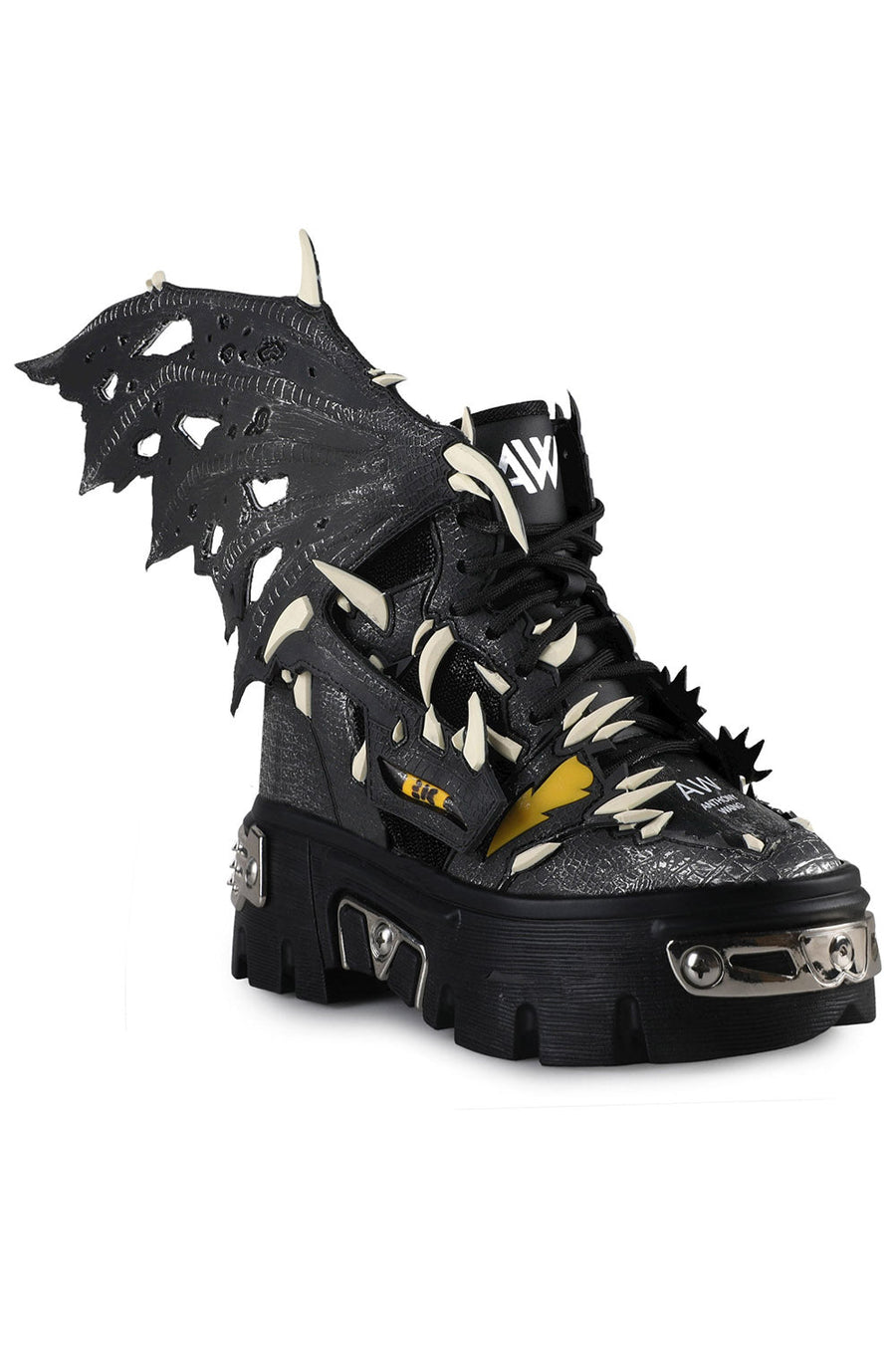 Black Guava Batwing Platform Sneakers - womens shoes - VampireFreaks - Anthony Wang