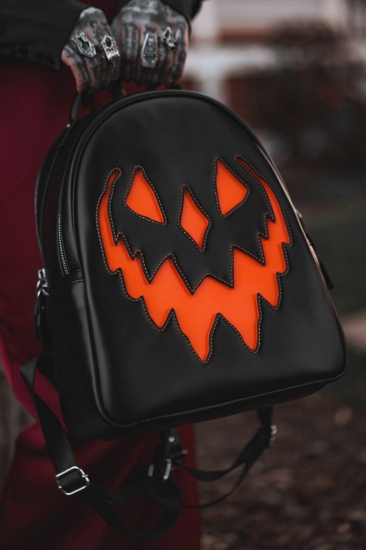 Black Haunted Hallows Backpack - bags & wallets - VampireFreaks - Lively Ghosts