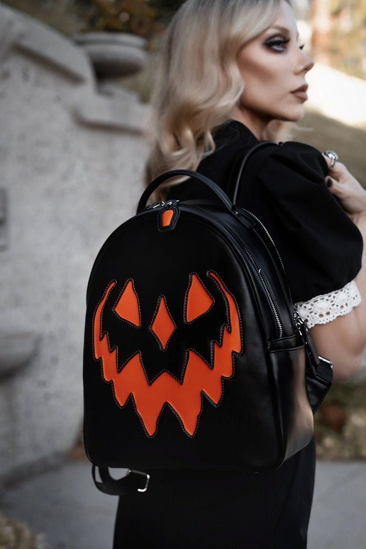 Black Haunted Hallows Backpack - bags & wallets - VampireFreaks - Lively Ghosts