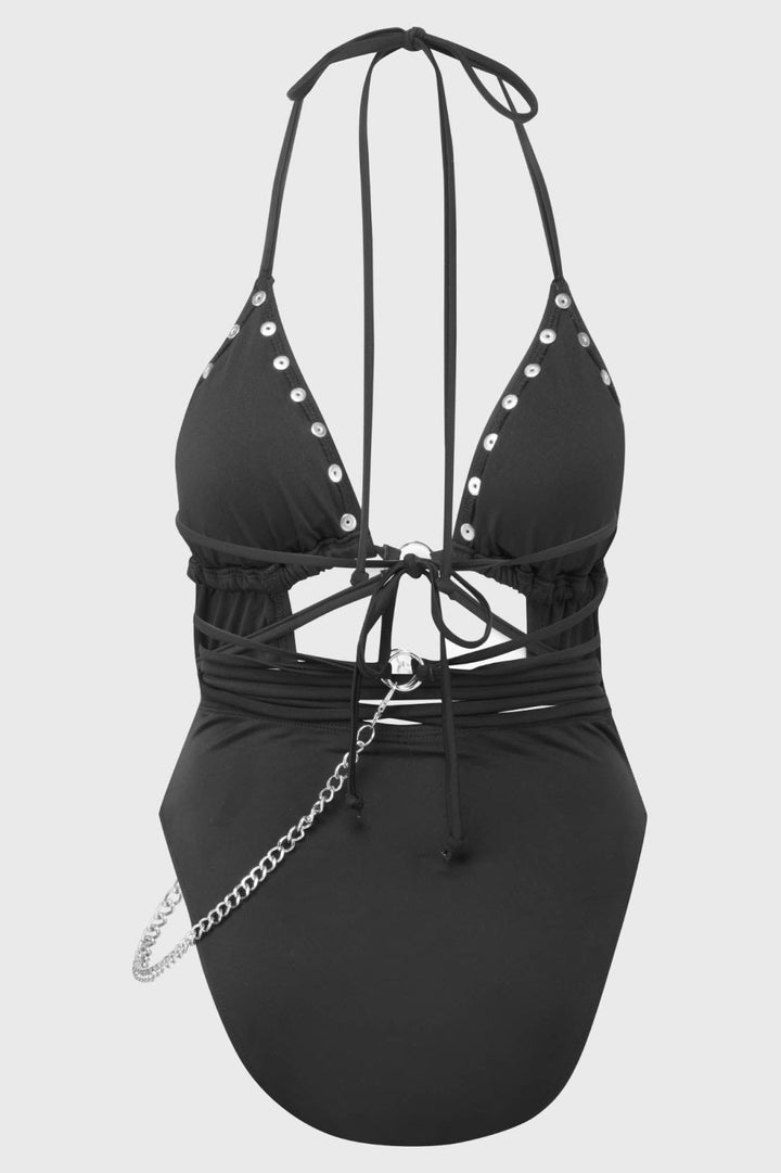 Black Hearted Swimsuit - womens swimwear - VampireFreaks - Killstar