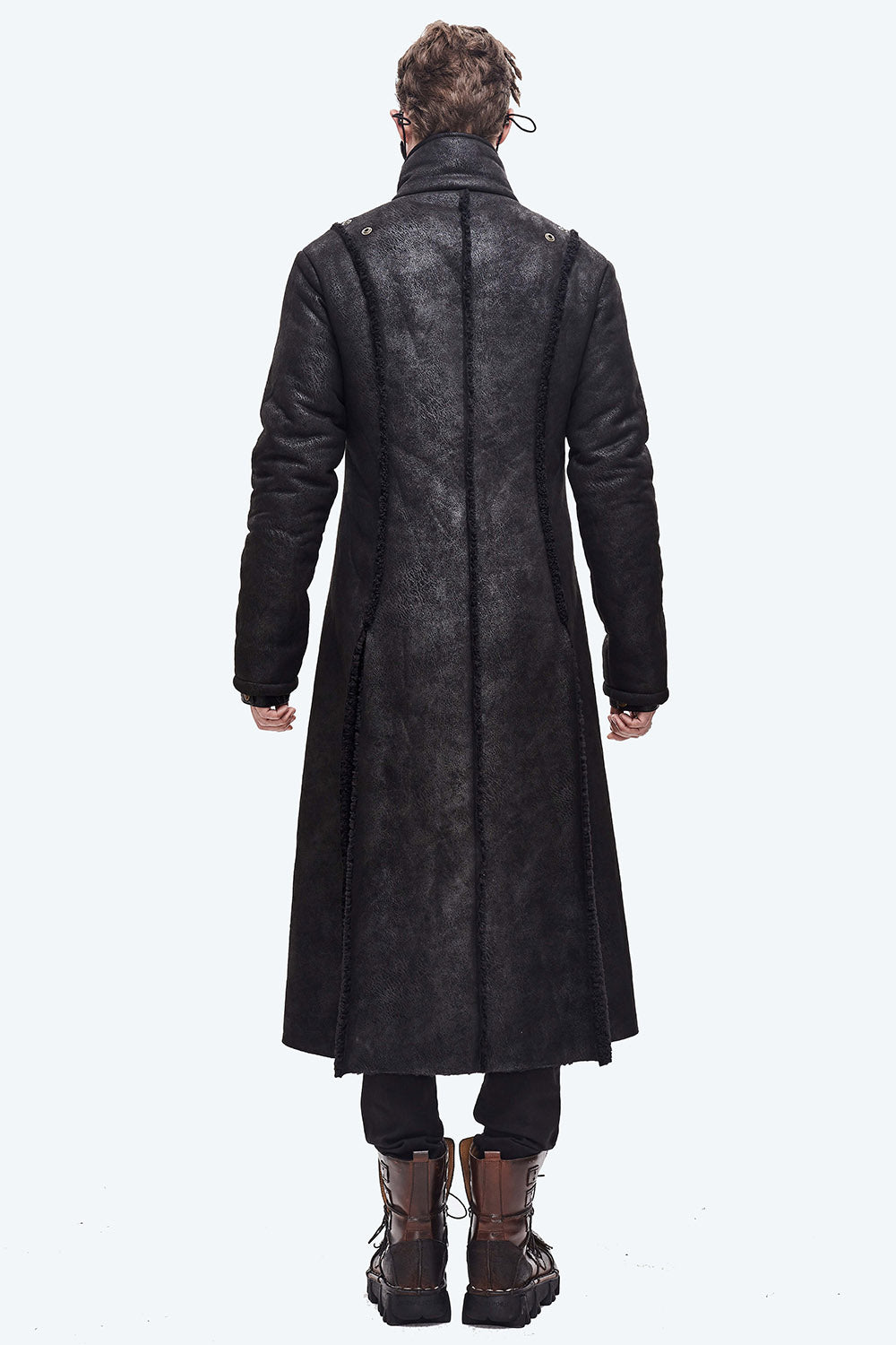 Black Infantry Winter Coat - mens outerwear - VampireFreaks - Devil Fashion