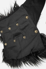 Black Infantry Winter Coat - mens outerwear - VampireFreaks - Devil Fashion