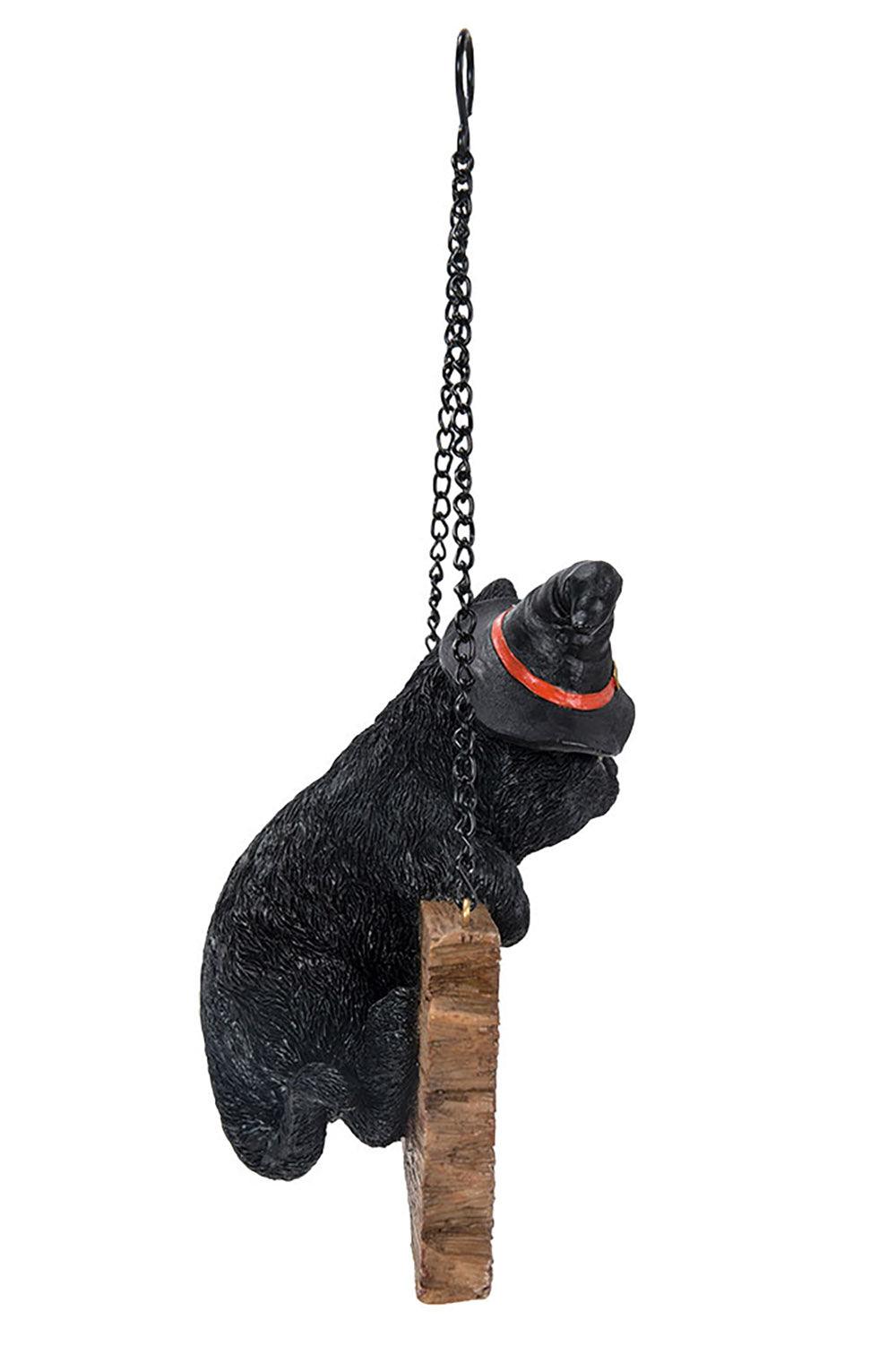 Black Kitten W/ Board Hanging Sign - housewares - VampireFreaks - Pacific Giftware