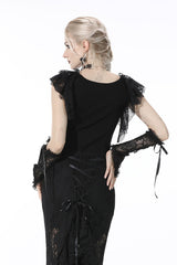 ruffled sleeve gothic top