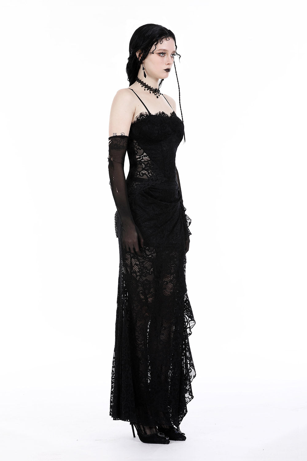 Black Lantern Lace Dress - dresses - VampireFreaks - Dark In Love