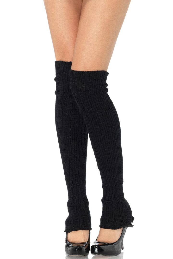 Black Listed Knitted Leg Warmers - socks & stockings - VampireFreaks - Leg Avenue