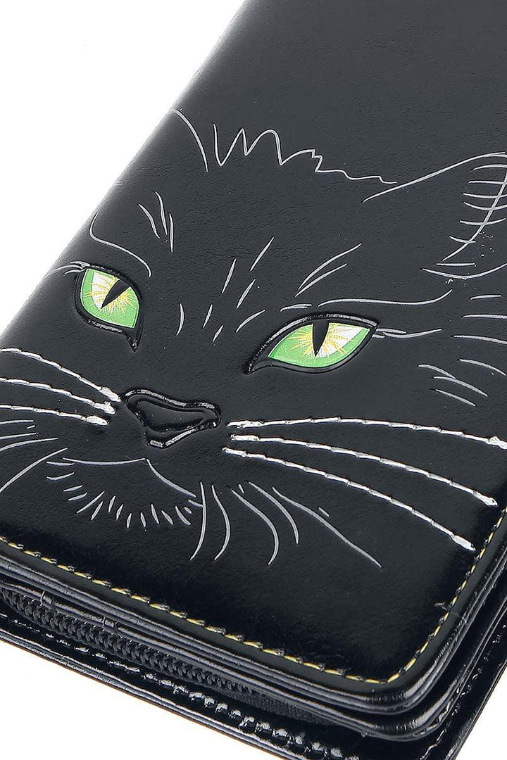 Black Lucky Cat Wallet - bags & wallets - VampireFreaks - Nemesis Now