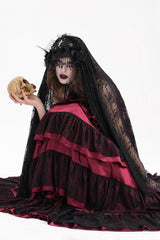 Black Madonna Long Gothic Veil - hats & scarves & headwear - VampireFreaks - Devil Fashion