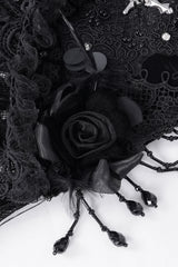 Black Madonna Long Gothic Veil - hats & scarves & headwear - VampireFreaks - Devil Fashion