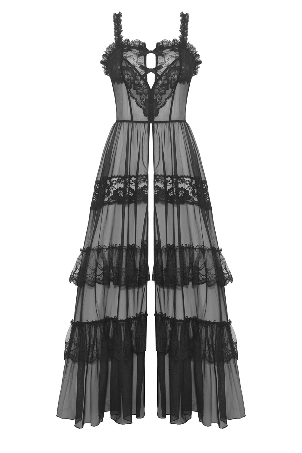 Black Madonna Mesh Maxi Dress - dresses - VampireFreaks - Dark In Love