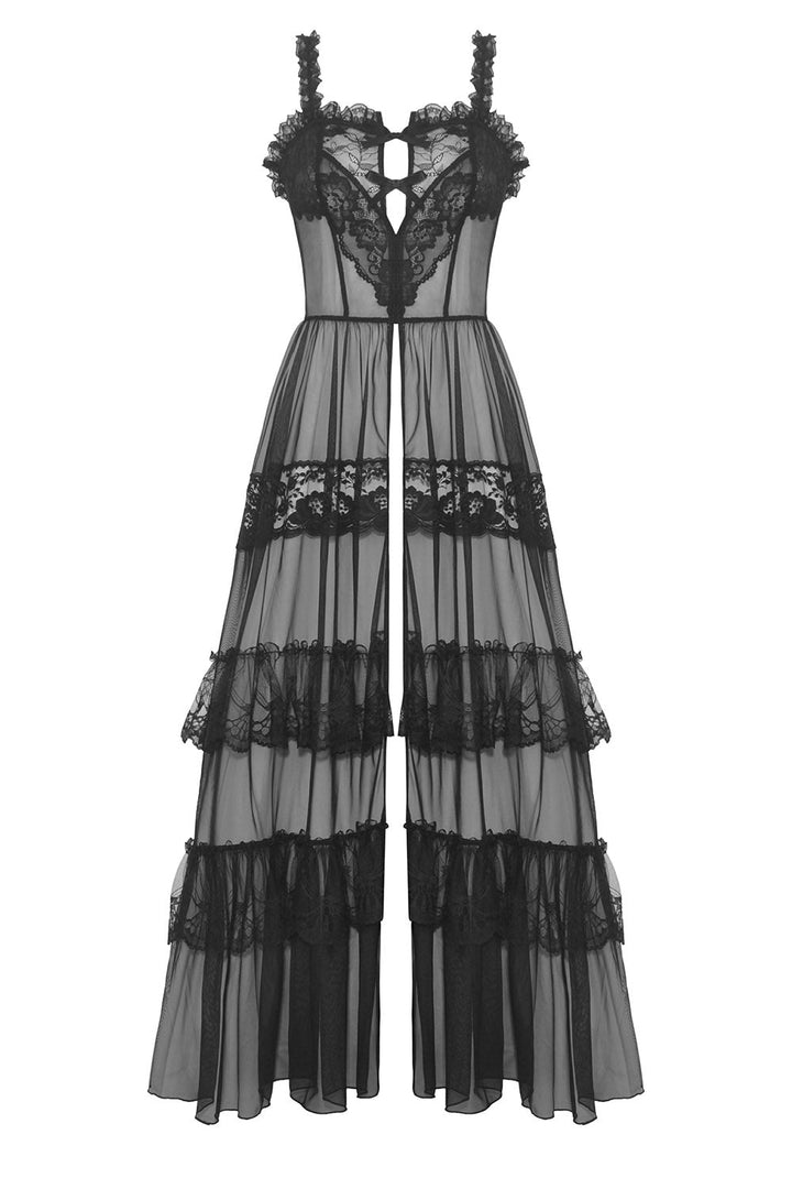 Black Madonna Mesh Maxi Dress - dresses - VampireFreaks - Dark In Love