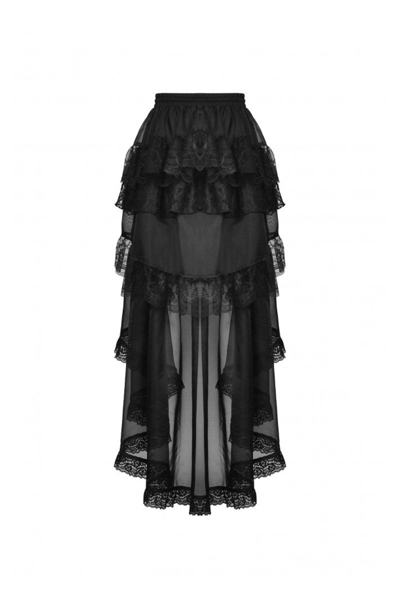Black Majesty Chiffon Skirt - skirts - VampireFreaks - Dark In Love