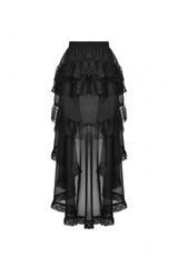 Black Majesty Chiffon Skirt - skirts - VampireFreaks - Dark In Love