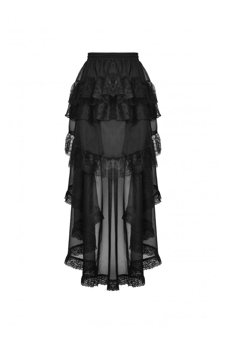 Black Majesty Chiffon Skirt - skirts - VampireFreaks - Dark In Love