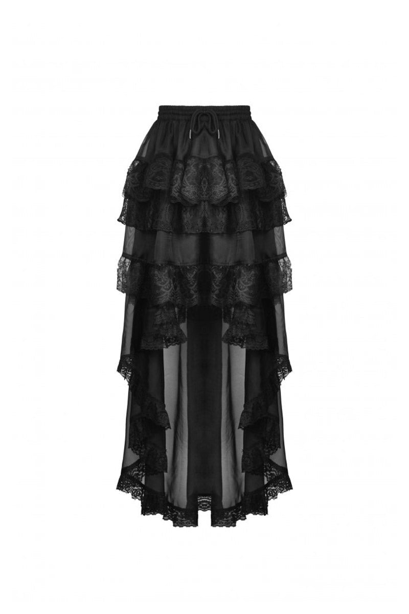 Black Majesty Chiffon Skirt - skirts - VampireFreaks - Dark In Love