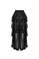 Black Majesty Chiffon Skirt - skirts - VampireFreaks - Dark In Love