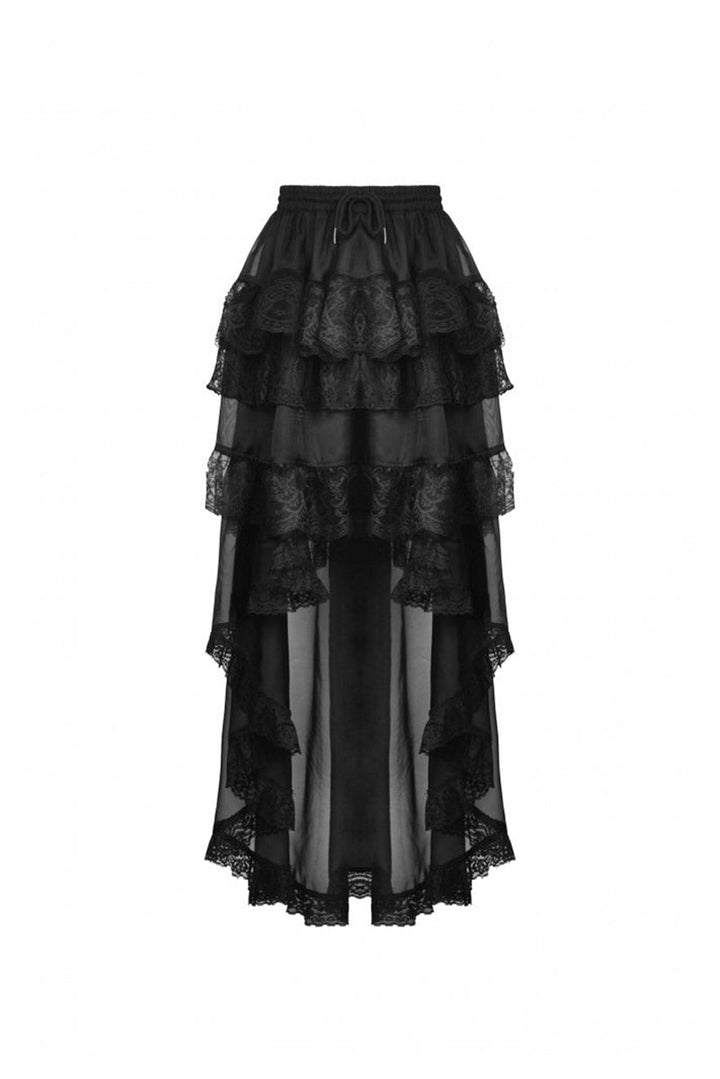 Black Majesty Chiffon Skirt - skirts - VampireFreaks - Dark In Love