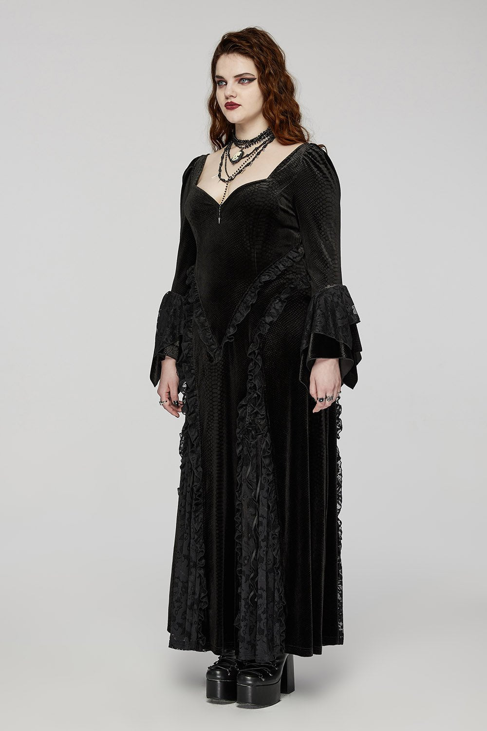 Black Majesty Vampire Goth Dress [Plus Size] - dresses - VampireFreaks - Punk Rave