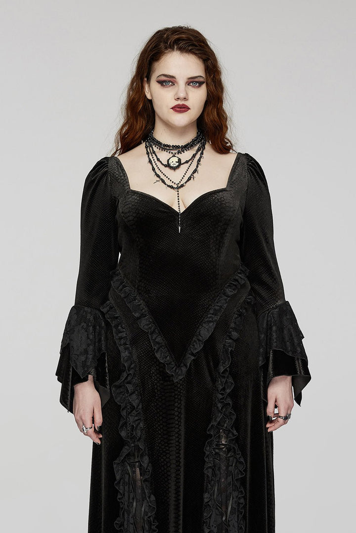 Black Majesty Vampire Goth Dress [Plus Size] - dresses - VampireFreaks - Punk Rave