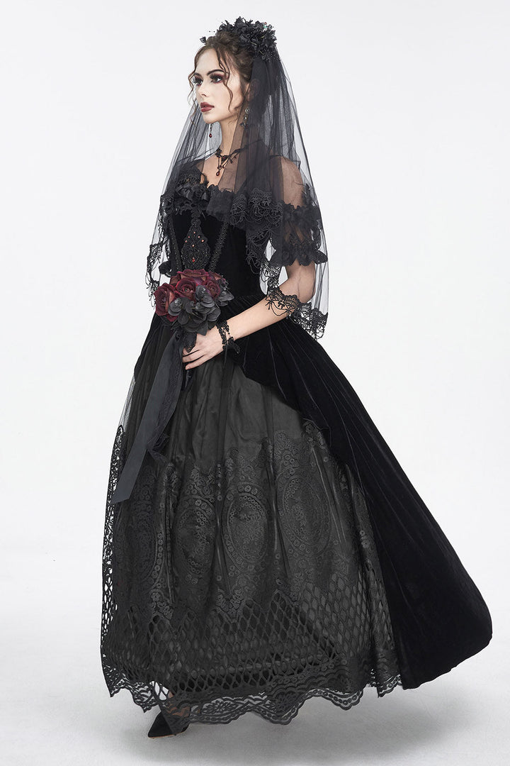 Black Manor Gothic Gown - dresses - VampireFreaks - Devil Fashion