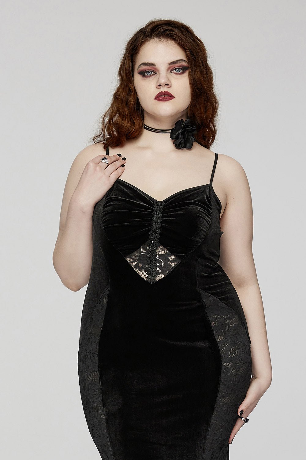 Black Medallion Mermaid Dress [Plus Size] - dresses - VampireFreaks - Punk Rave