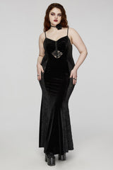 Black Medallion Mermaid Dress [Plus Size] - dresses - VampireFreaks - Punk Rave