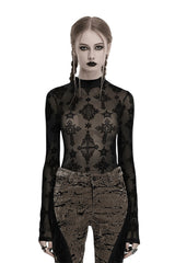 womens long sleeve mesh shirt