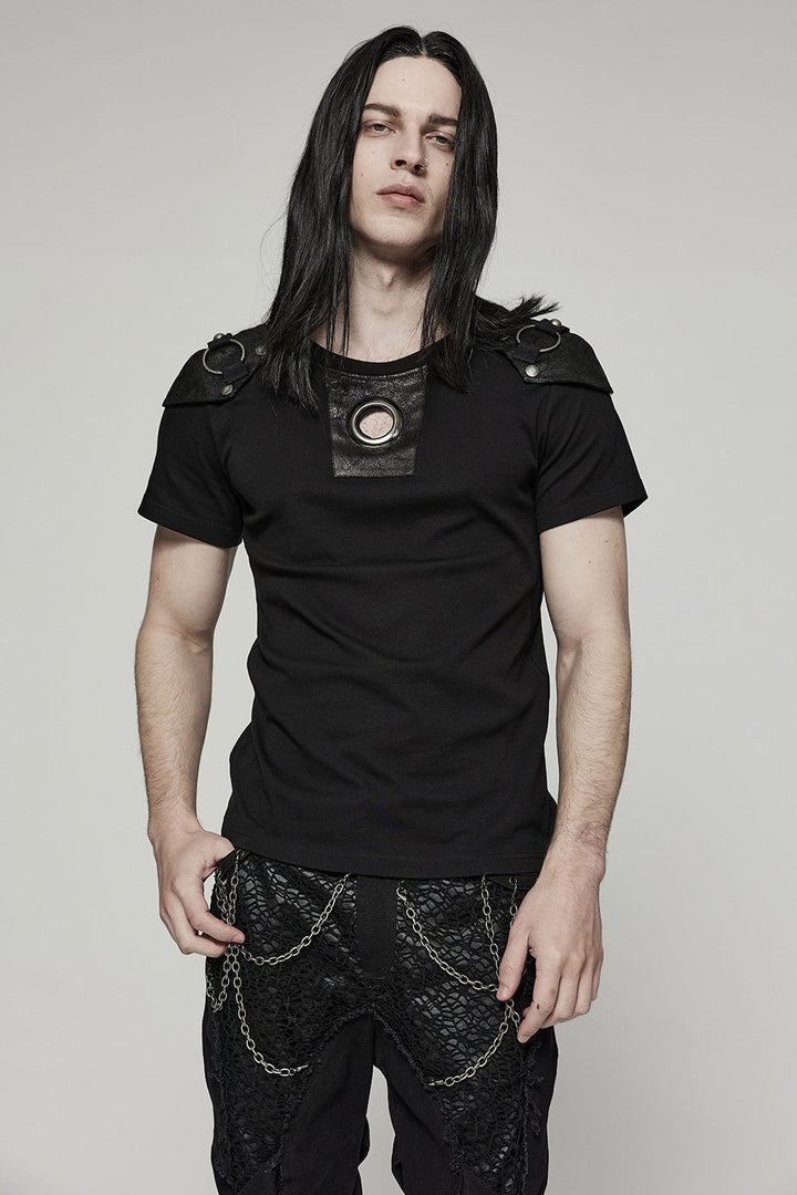 Black Metal Distressed Top - mens tops - VampireFreaks - Punk Rave