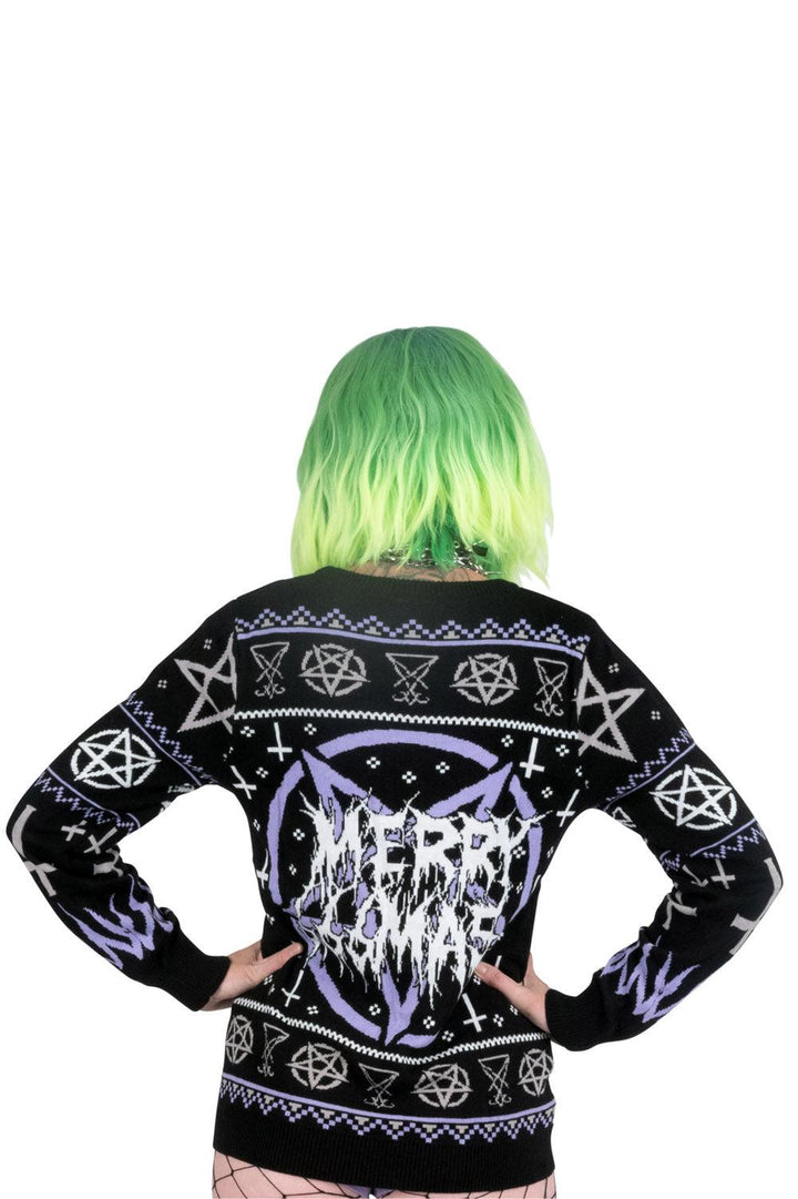 Black Metal Meme Christmas Sweater - mens outerwear - VampireFreaks - Too Fast