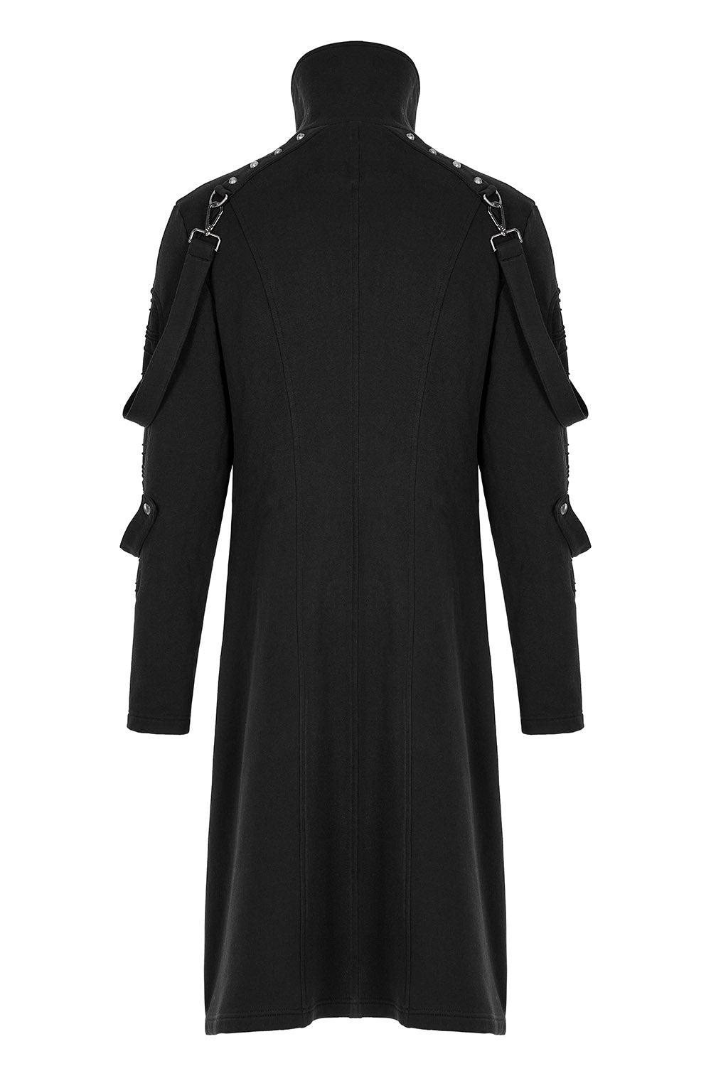 Black Militia Trench Coat - mens outerwear - VampireFreaks - Punk Rave