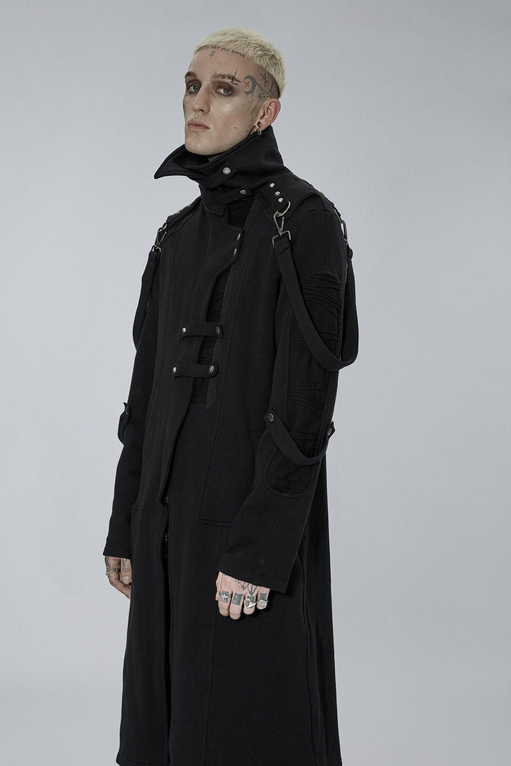 Black Militia Trench Coat - mens outerwear - VampireFreaks - Punk Rave