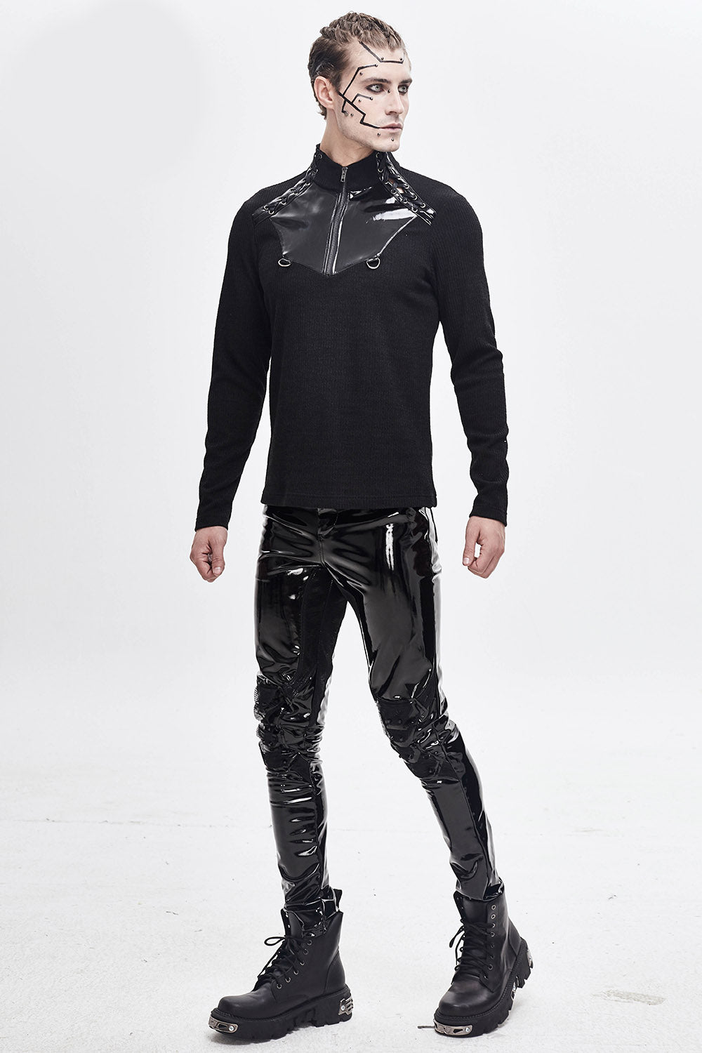 Black Moonlight Vinyl Pants - mens pants - VampireFreaks - Devil Fashion