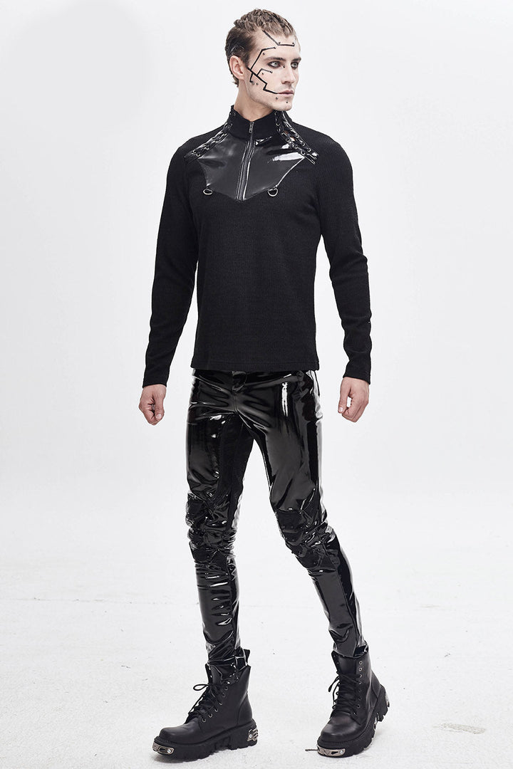 Black Moonlight Vinyl Pants - mens pants - VampireFreaks - Devil Fashion