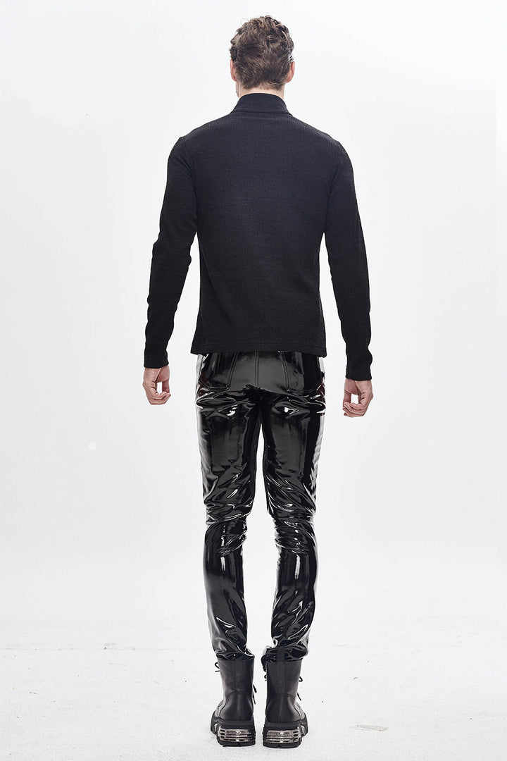 Black Moonlight Vinyl Pants - mens pants - VampireFreaks - Devil Fashion