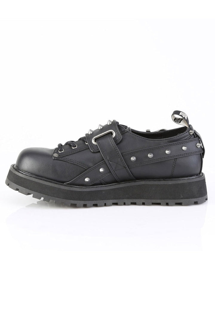 Black Omen Punk Oxfords [VALOR - 38] - mens shoes - VampireFreaks - Demonia