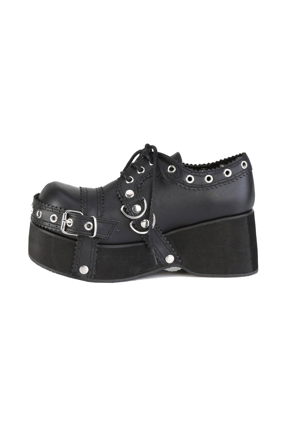 Black Onyx Punk Oxford Platforms [DANK28/BVL] - womens shoes - VampireFreaks - Demonia