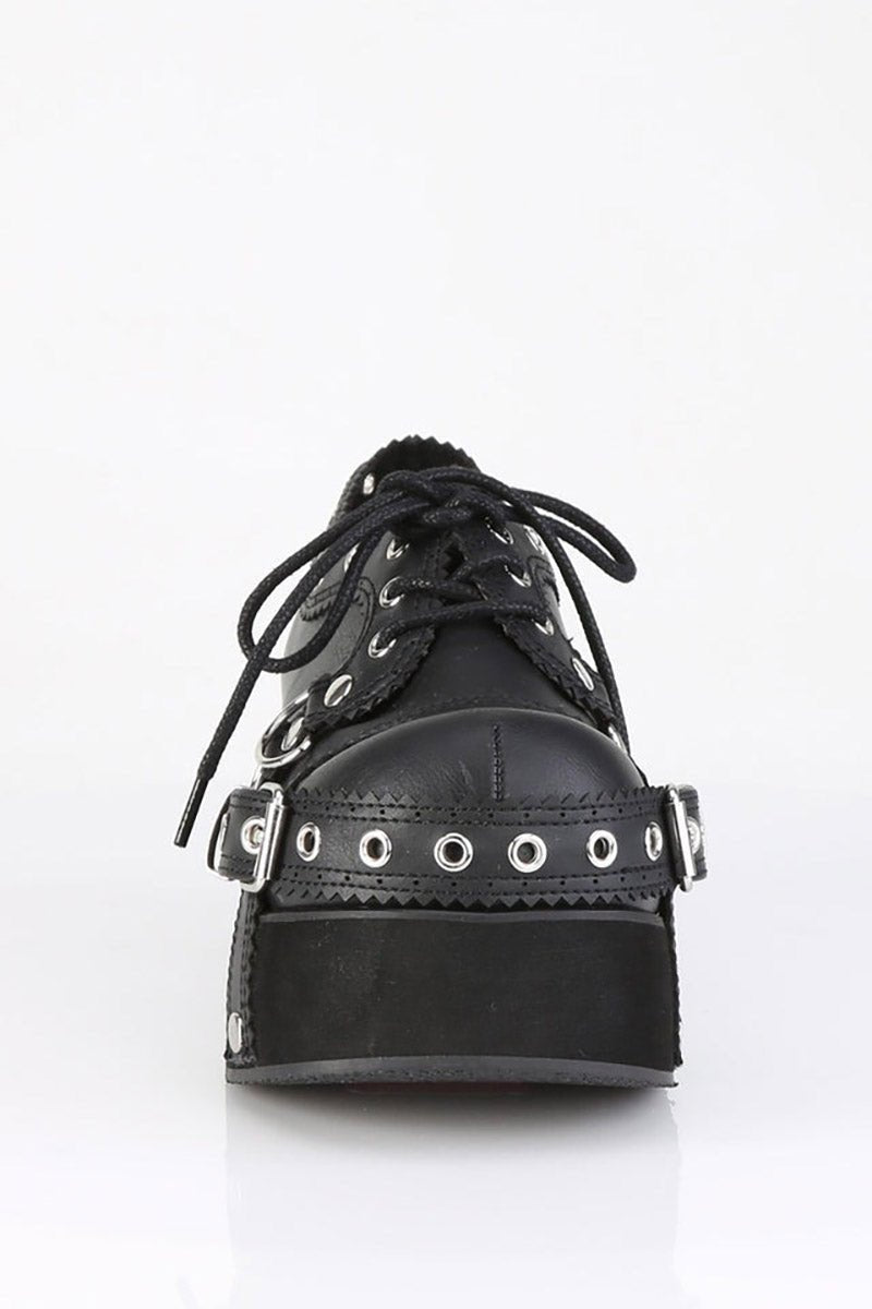 Black Onyx Punk Oxford Platforms [DANK28/BVL] - womens shoes - VampireFreaks - Demonia