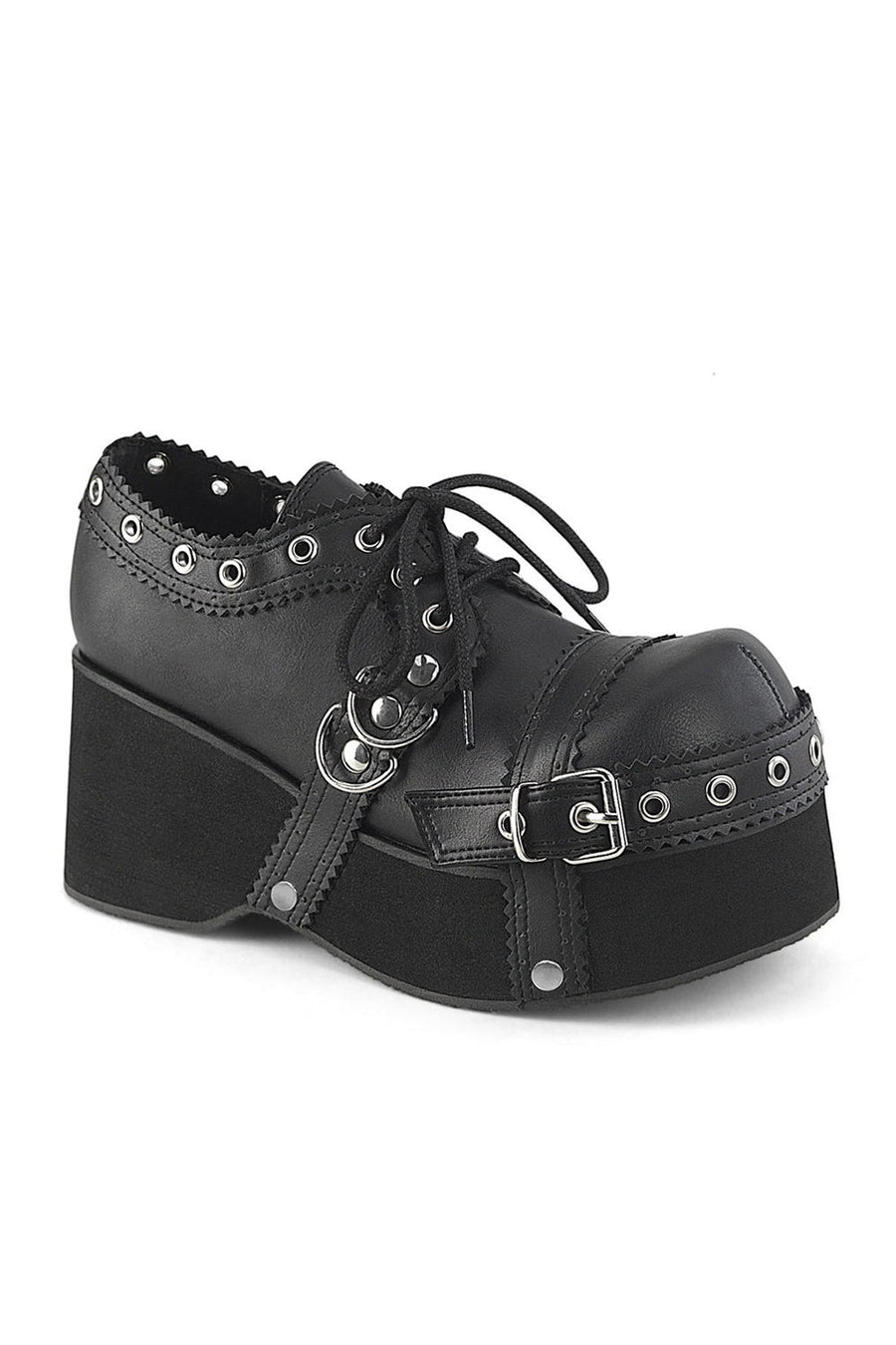 Black Onyx Punk Oxford Platforms [DANK28/BVL] - womens shoes - VampireFreaks - Demonia