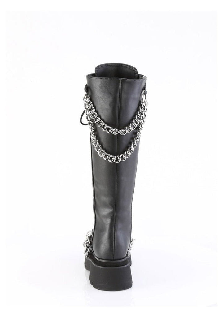 Black Parade Knee - High Boots [RENEGADE - 215] - womens shoes - VampireFreaks - Demonia