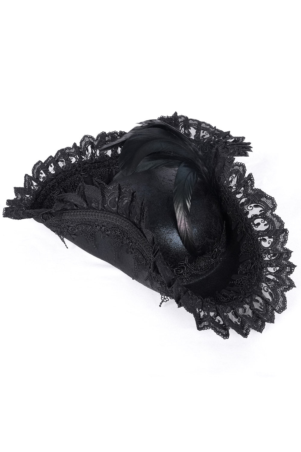 Black Pearl Punk Pirate Hat - hats & scarves & headwear - VampireFreaks - Devil Fashion