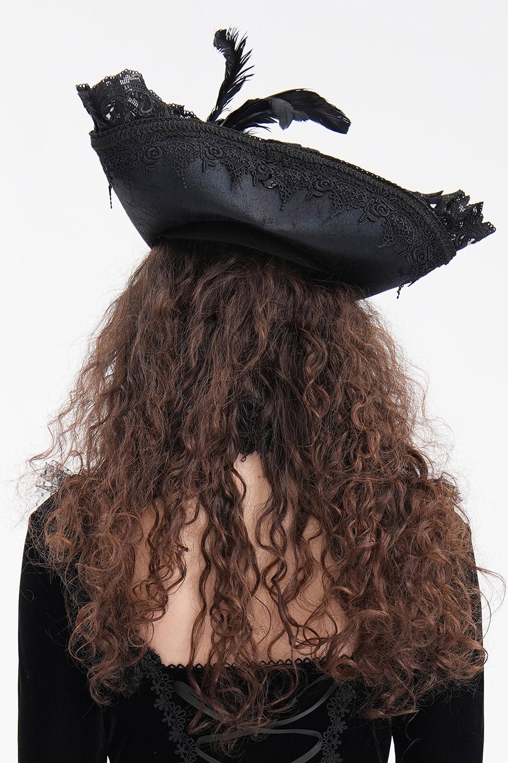 Black Pearl Punk Pirate Hat - hats & scarves & headwear - VampireFreaks - Devil Fashion