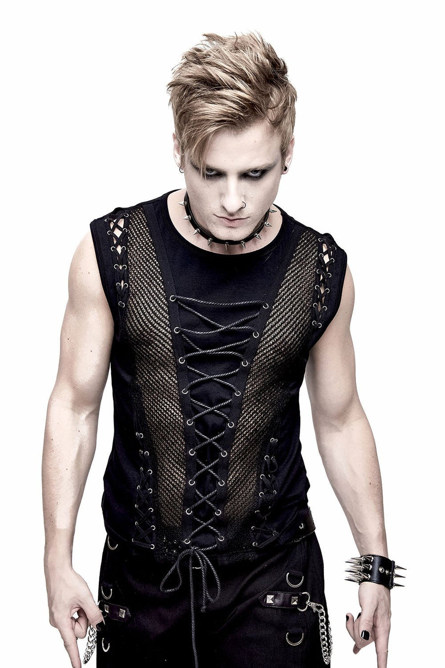 Black Plunderer Sleeveless Top - mens tops - VampireFreaks - Devil Fashion