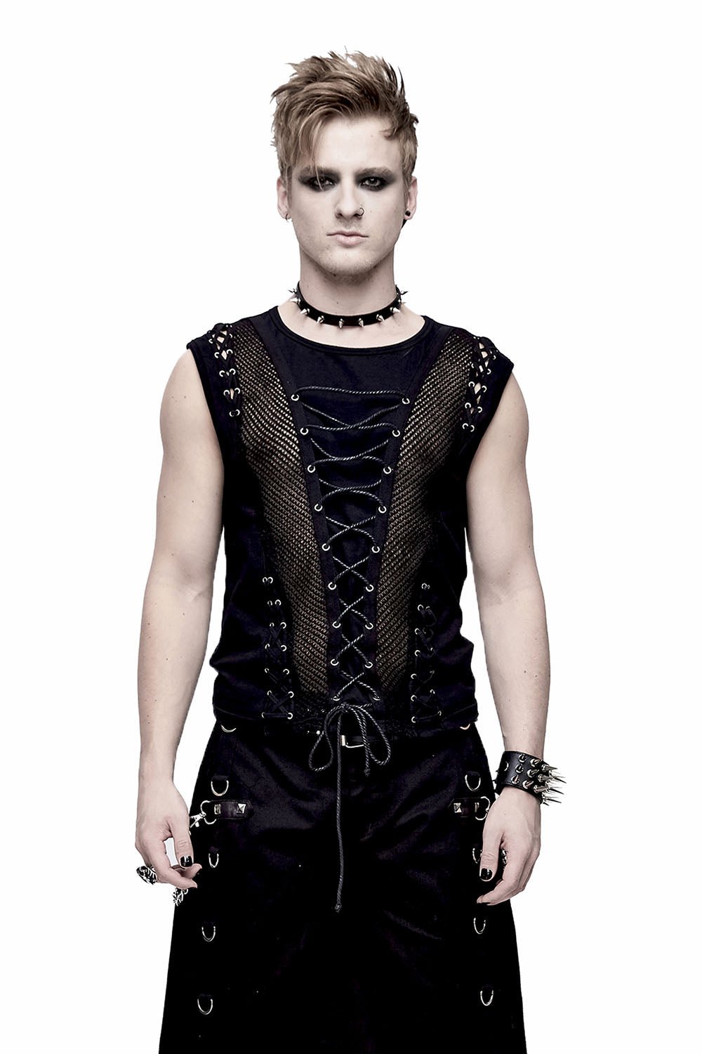 Black Plunderer Sleeveless Top - mens tops - VampireFreaks - Devil Fashion