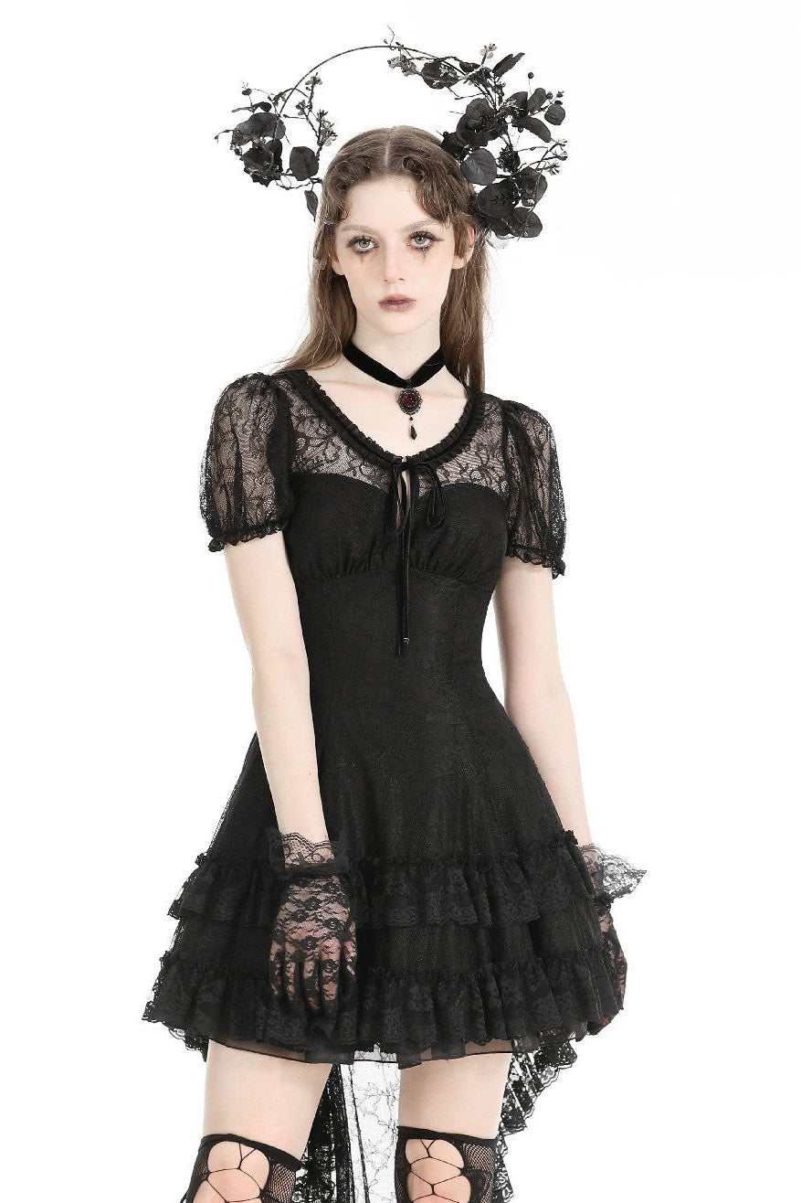 Black Porcelain Babydoll Dress with Train - dresses - VampireFreaks - Dark In Love