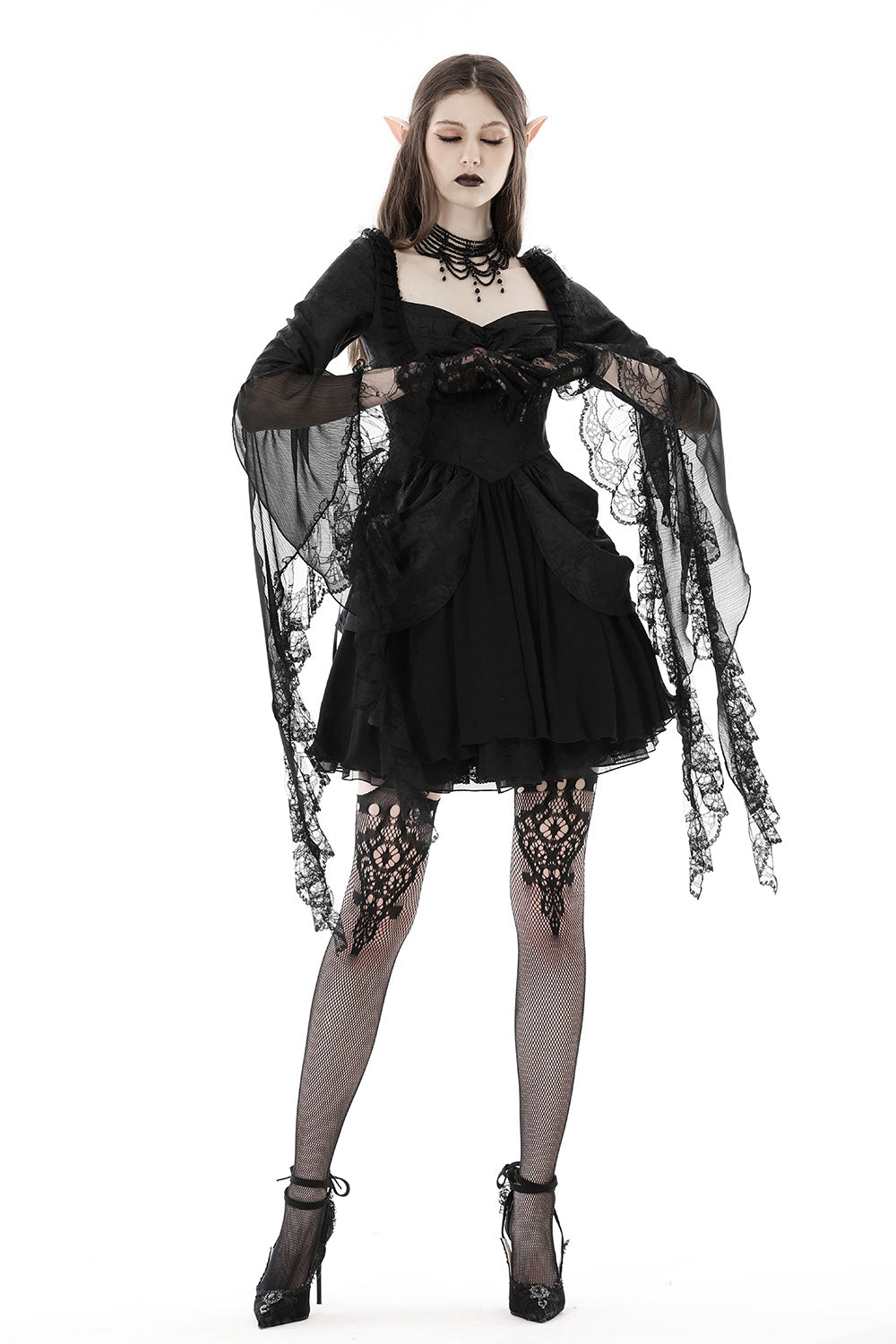 Black Prayer Bustle Dress - dresses - VampireFreaks - Dark In Love