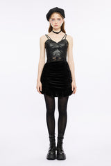 Black Prayer Bustle Mini Skirt - skirts - VampireFreaks - Punk Rave
