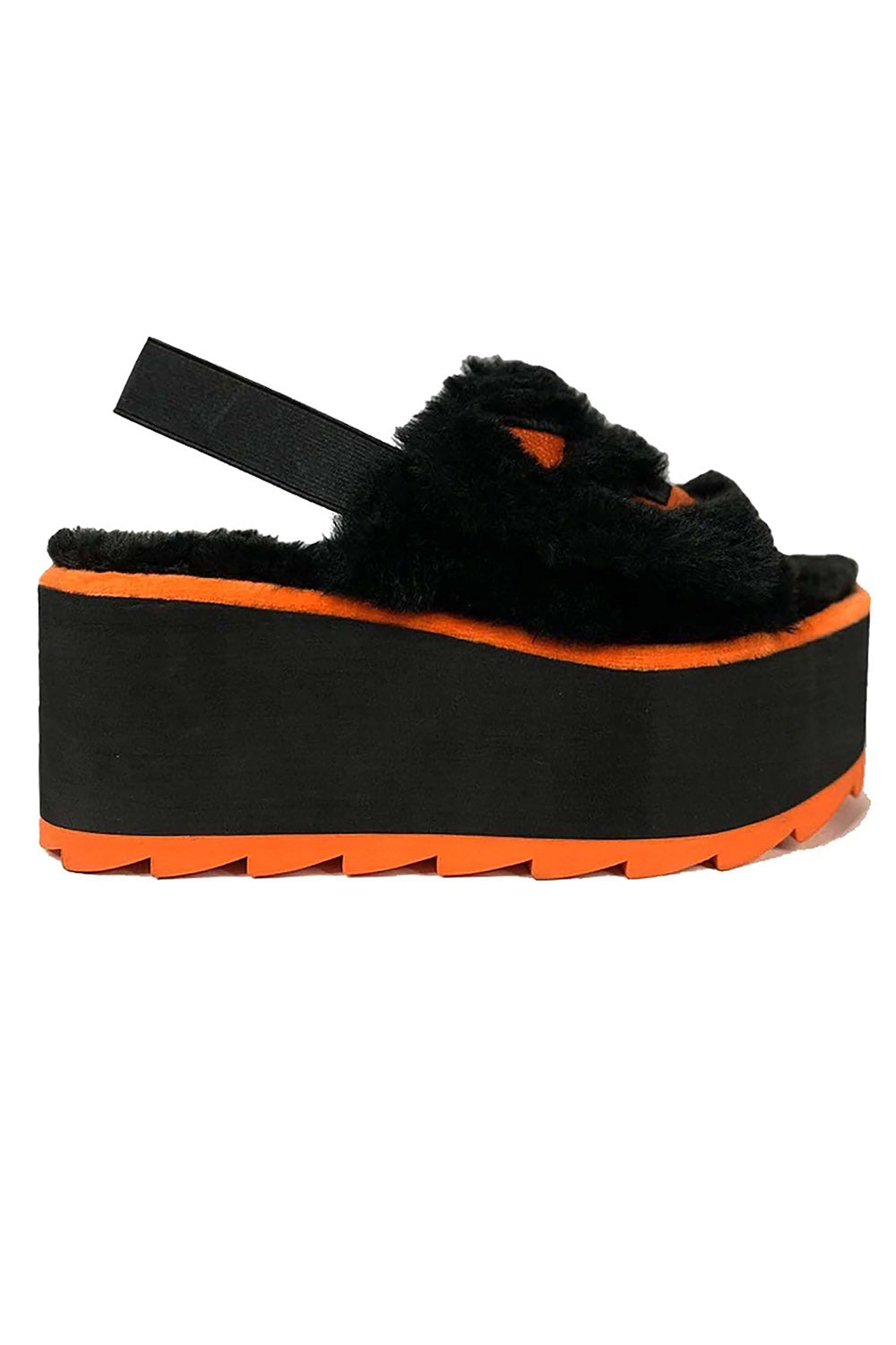 Lilly Jack Platform Slides [BLACK/ORANGE]