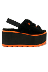Lilly Jack Platform Slides [BLACK/ORANGE]