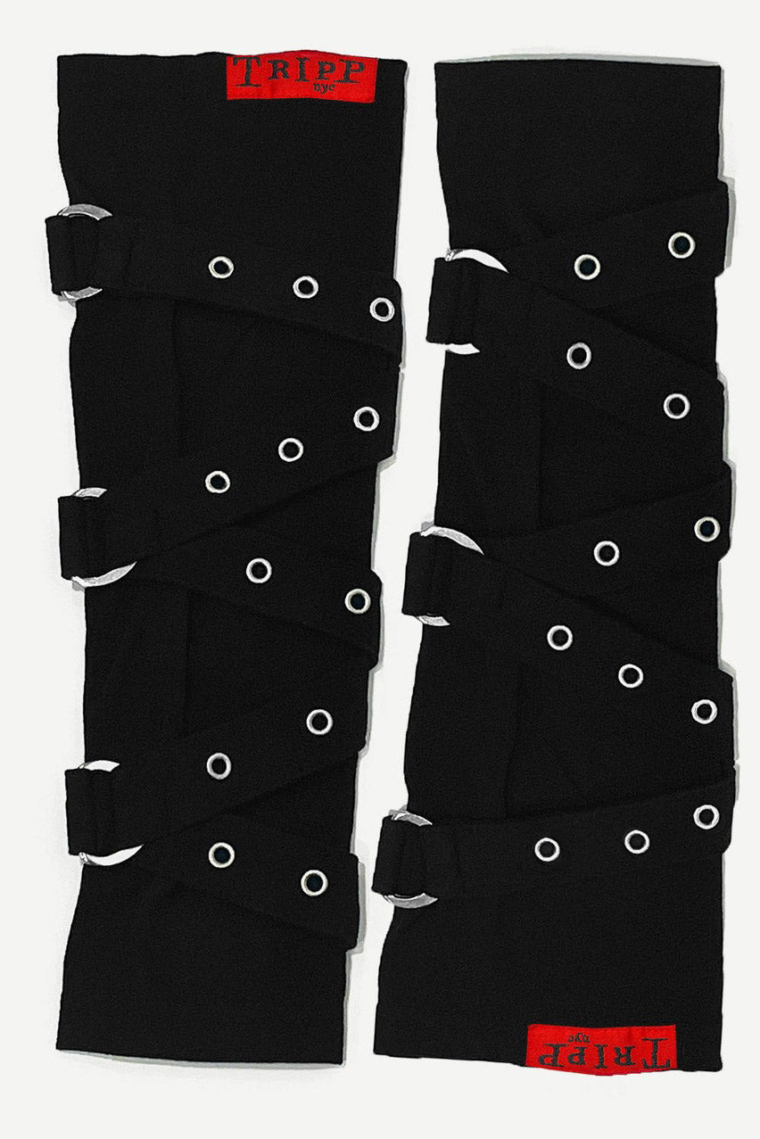 black cotton emo gloves