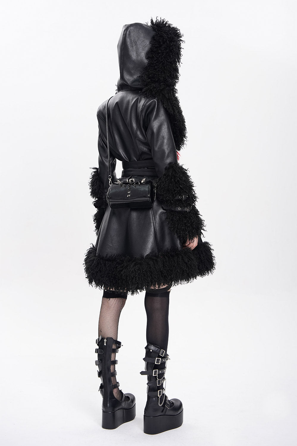 long spiked punk purse